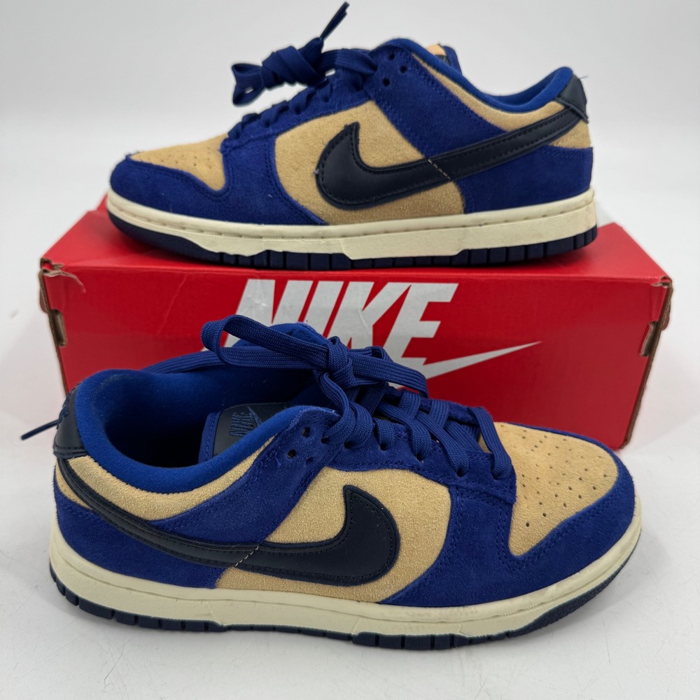 Nike Dunk Low LX Deep Royal Blue Dark Obsidian Suede Sneakers Shoes DV741-400‎